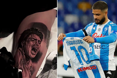 Ngôi sao Napoli khoe hình xăm Maradona ở Europa League