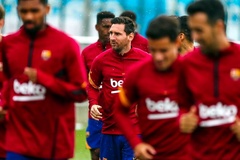 Những hình ảnh đầu tiên của Messi khi tập luyện với đồng đội