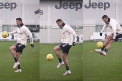 Ronaldo gây mê hoặc trên sân tập bằng đôi chân điệu nghệ