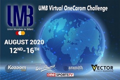 Lịch thi đấu giải Carom 3 băng UMB Virtual OneCarom Challenge kỳ 2: Chờ xem Nguyễn Đức Anh Chiến thể hiện