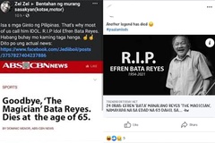 "Phù thủ billiards" Efren Reyes qua đời?