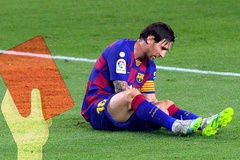 Messi may mắn thoát thẻ đỏ vì giẫm vào chân đối thủ