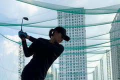 Nối gót Kim Huệ, người đẹp bóng chuyền Linh Chi bắt đầu đam mê chơi golf