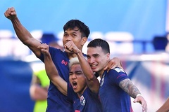 Asian Cup 2019: Các cầu thủ ĐT Thái Lan ăn mừng Viking sau trận thắng ĐT Bahrain