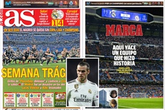 Báo chí Tây Ban Nha mỉa mai thất bại của Real Madrid ở Cúp C1/Champions League