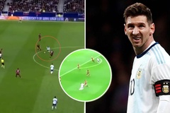 Messi gây sốt ngày trở lại với pha đi bóng phi thường loại bỏ hàng thủ Venezuela