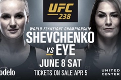 Nhận định trận đấu tranh đai Valentina Shevchenko vs Jessica Eye tại UFC 238 trên ESPN+, 9h00, 9/6