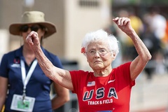 Cụ bà 103 tuổi đoạt huy chương vàng chạy 100m Đại hội thể thao Mỹ