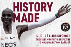 Eliud Kipchoge phá sâu mục tiêu Thử thách chạy marathon dưới 2 giờ