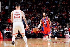 Derrick Rose tỏa sáng đúng lúc, Detroit Pistons hạ gục Houston Rockets
