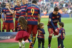Con trai Messi và Suarez cùng ghi bàn cho đội U8 Barca