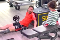 Messi tập luyện ở nhà với người bạn đồng hành đặc biệt