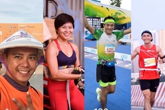 4 VĐV phong trào “chạy bán marathon cách ly” cùng lúc trên 3 miền Tổ quốc