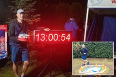 Người đàn ông lập kỷ lục thế giới chạy marathon vòng lặp chỉ… 5m tại vườn