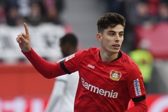“Bom tấn” Havertz lập thành tích ghi bàn kinh ngạc với Leverkusen