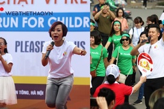 Ca sĩ Thái Thùy Linh, Đức Tuấn ‘quẩy’ nhiệt tình tại Chạy vì trẻ em Hà Nội 2018