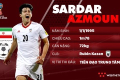 Thông tin cầu thủ Sardar Azmoun của ĐT Iran dự World Cup 2018