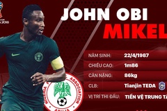 Thông tin cầu thủ John Obi Mikel của ĐT Nigeria dự World Cup 2018