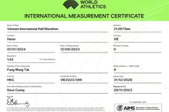 Cung đường chạy Giải Bán Marathon Quốc tế Việt Nam 2024 chính thức được AIMS cấp chứng nhận