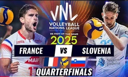 Link trực tiếp Tứ kết bóng chuyền VNL 2025 hôm nay: Pháp vs Slovenia