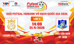 Link xem trực tiếp futsal HDBank VĐQG 2026: Luxury Hạ Long vs Thái Sơn Nam