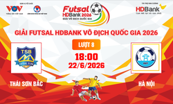 Link xem trực tiếp futsal HDBank VĐQG 2026: Thái Sơn Bắc vs Hà Nội
