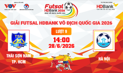 Link xem trực tiếp futsal HDBank VĐQG 2026: Thái Sơn Nam vs Hà Nội