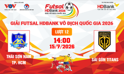 Link xem trực tiếp futsal HDBank VĐQG 2026: Thái Sơn Nam vs Sài Gòn Titans