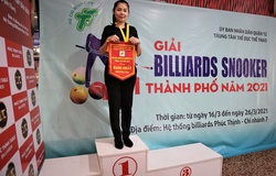 Người đẹp Huỳnh Thị Ngọc Huyền vô địch giải A1 Billiards & Snooker Tp HCM 2021