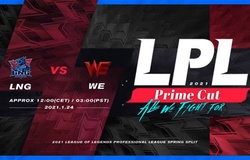 Trực tiếp LPL Mùa Xuân 2021 hôm nay 24/1: WE vs LNG