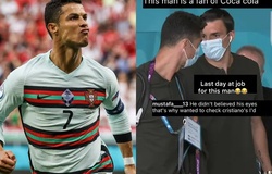 Ronaldo bị nhân viên an ninh "soi" giấy tờ trước khi vào sân
