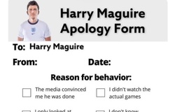 Ảnh chế EURO: Người hâm mộ cúi đầu "xin lỗi" Maguire