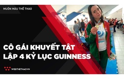 Cô gái khuyết tật lập 4 kỷ lục guinness với niềm đam mê Michael Phelps