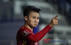 Quang Hải ghi bàn ở trận đấu tập của tuyển Việt Nam