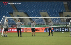 Tuyển Saudi Arabia "vá lưới" ở buổi tập làm quen sân Mỹ Đình