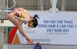 Hình ảnh Ngô Phương Mai đoạt huy chương nhảy cầu thứ hai tại SEA Games 31