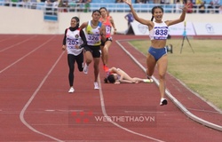 VĐV Malaysia huých Đinh Thị Bích ngã trước vạch đích có bị tước huy chương?