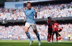 De Bruyne ghi bàn và kiến tạo trong một trận chỉ xếp sau Salah