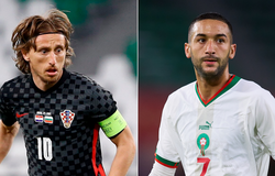 Đội hình ra sân chính thức Ma rốc vs Croatia: Modric so tài Ziyech