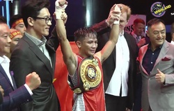 Chùm ảnh: Lê Hữu Toàn bảo vệ đai boxing WBA Châu Á trước đối thủ Philippines