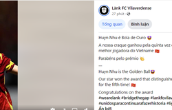 Lank FC chúc mừng Huỳnh Như đoạt QBV Việt Nam theo cách đặc biệt