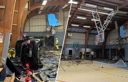 Cầu thủ lái ô tô với tốc độ 200 km/h, lao vào nhà thi đấu ở Bỉ