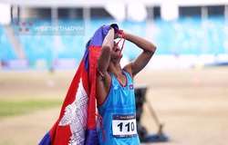 VĐV Campuchia vỡ òa cảm xúc sau khi đem về HCV lịch sử cho điền kinh Campuchia