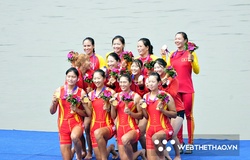 SỐC: Thể hình khổng lồ của đội đua thuyền nữ Trung Quốc ở nội dung các VĐV Việt Nam "mở hàng huy chương ASIAD 19"