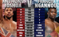 Anthony Joshua và Francis Ngannou so kè sức nặng cú đấm như thế nào trước khi thượng đài?