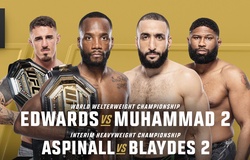 Lịch thi đấu UFC 304: Edwards vs Muhammad 2, Aspinall vs Blaydes 2