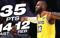 Ba trận bỏ túi 3 triple-double, LeBron James làm nên lịch sử NBA ở tuổi 39