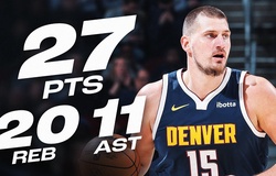 Nikola Jokic vượt qua huyền thoại Magic Johnson, thăng hạng trong danh sách đặc biệt của NBA