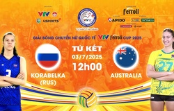 Link trực tiếp tứ kết bóng chuyền VTV Cup hôm nay 3/7: Korabelka vs Úc