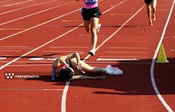 Á quân SEA Games Bùi Thị Ngân đổ máu trên đường chạy chung kết 800m nữ quốc gia